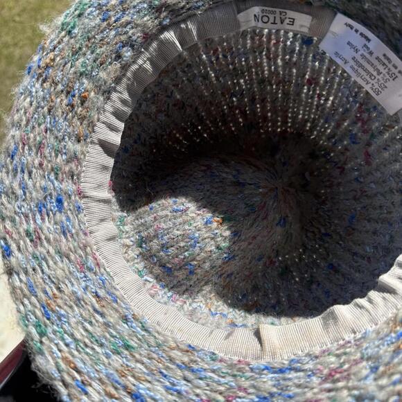 Eaton Italy Wool Blend Bucket Hat Multicolor Speckled Knit Retro Winter Cap - Picture 4 of 7